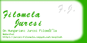 filomela jurcsi business card